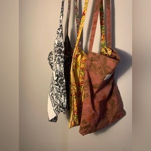 Four April Cornell Cotton Tote Shoulder Bags